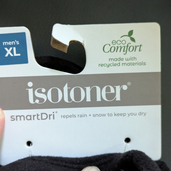 Isotoner Men's Black SmartDri Gloves - Picture 2 of 6